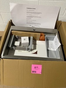 lot 32 image: AKDY Handmade All-in-One Topmount Stainless Steel 30 in. x 22 in. Single Bowl Kitchen Sink w Spring Neck Faucet, Accessory OPEN BOX NOT USED COMPLETE SEE PICS