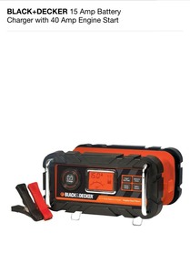 lot 55 image: 2 BLACK DECKER 15 AMP BATTERY CHARGER WITH 40 AMP ENGINE START SEE PICS