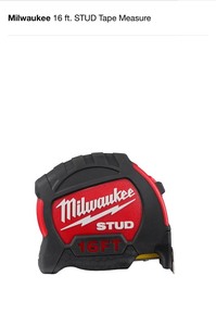 lot 58 image: MILWAUKEE 16FT. STUD TAPE MEASURES OPEN BOX NOT USED SEE PICS