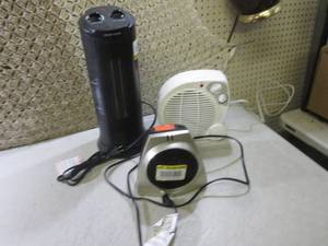 lot 50 image: Lot of 3 Heaters All Power On and s...