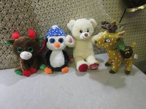 lot 51 image: 4 Plush Animals New  F-3 ...