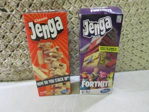 lot 96 image: Classic Jenga and Fortnite Jenga  B...