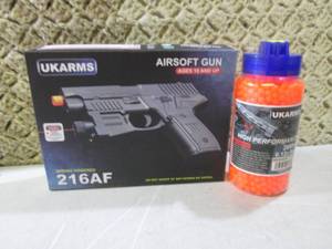 lot 108 image: Pistol Airsoft Gun with Laser and B...