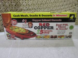 lot 157 image: Red Copper 5 Minute Chef  F-0...