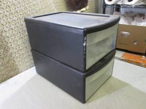 lot 173 image: 3 Single Drawer Organizers Stackabl...