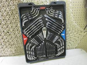 lot 176 image: 50pc Chrome Vanadium Steel Wrench S...