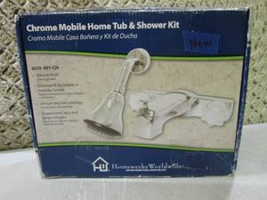 lot 210 image: Chrome Mobile Home Tub & Shower Kit...