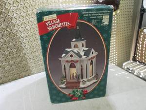 lot 238 image: Mr Christmas Lighted Village Silhou...