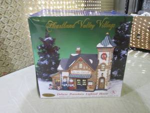 lot 240 image: Deluxe Porcelain Lighted House  BS...