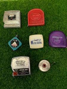 Lot of 7 Vintage Advertisement Tape Measures