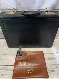 La Brief Leather Briefcase (combo included) & Locking Bank Cash Bag