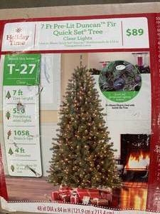 7ft Prelit Duncan Fir Christmas Tree ($89 retail)