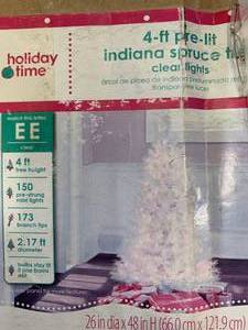 4ft Indiana Spruce Prelit Christmas Tree