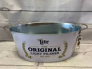 Miller Lite Ice Bucket & Key Chain Bottle Opener