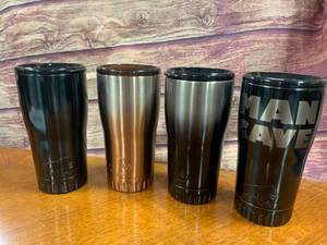 Lot of 4 New Silver Buffalo 188 Stainless Insulated 20oz Mug Tumbler