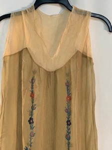 Vintage 1920s Embroidered Slip