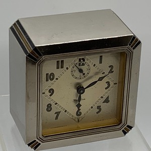 Vintage Silver Toned Art Deco Clock