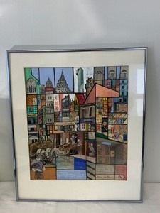 Vintage Collage Created Framed Art