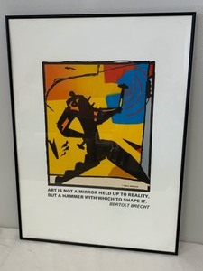 Vintage Framed Poster- Doug Minkler 1985