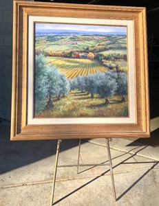 Very Large Oil on Canvas Scenic Painting