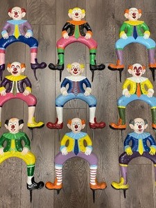 Metal Clown Croquet Markers