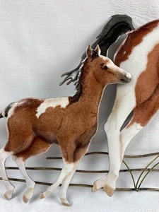 Bovano Enameled Wall Horse Sculpture