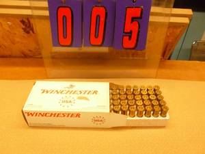 Box of 50 Winchester .44 ammo. As shown.