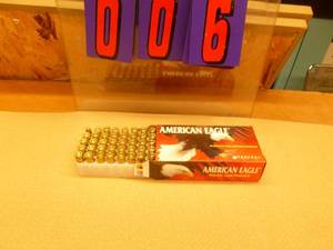 American Eagle  9mm ammo box of 50. As shown.