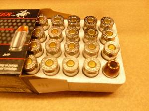 .45 Ammo defense rounds box of 20. As shown.