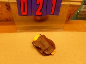 Leather derringer holster. New condition. As shown.