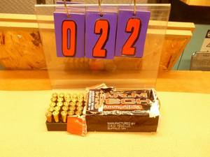 44-40 ammo box of 50. As shown.