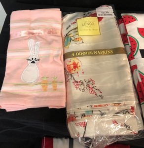 Nine Sets of  Decorative Cloth Napkins