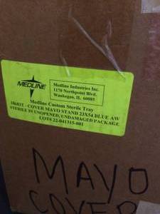 lot 42 image: Medline Custom Sterile Tray 23x54 (BLUE) Covers - New In Open Box