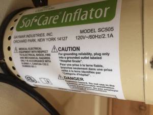 lot 68 image: Gaymar Sof-Care Inflator Model SC505