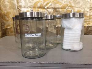 lot 30 image: Glass Sundry Jars for Medical Supplies