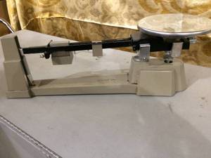 lot 36 image: MSRP $300 Ohaus Triple Beam Balance Mechanical Weighing Industrial Scale 2610 Gram Capacity