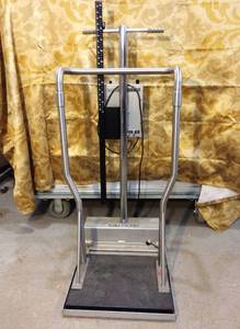lot 45 image: Scale-tronix Medical Portable Digital Weighing Scale With Hand Rail For Patients Who Are Unsteady On Their&nbspFeet - Good Working Condition