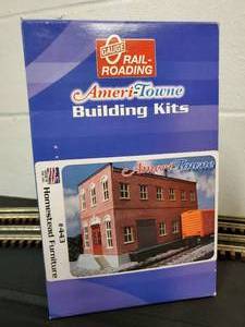 lot 126 image: Ameri-Towne Train Accessory  Building Kits Homestead Furniture #443 New