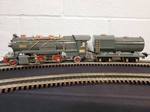 lot 159 image: MTH Tinplate Traditions 260E Tinplate Locomotive & Tender 30-1020-1