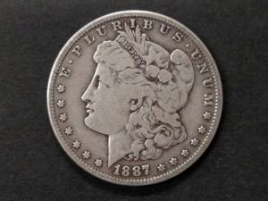 1887 S Morgan Silver Dollar...