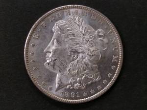 1891 Morgan Silver Dollar...