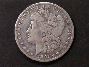 1891 S Morgan Silver Dollar...
