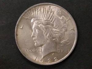 1922 Peace Silver Dollar...