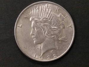 1922 Peace Silver Dollar...