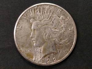 1922 S Peace Silver Dollar...