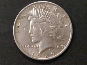 1924 Peace Silver Dollar...