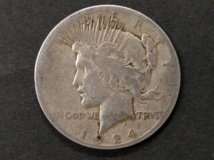1924 Peace Silver Dollar...