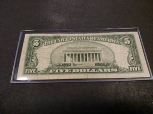 1953 A Five Dollar Silver Certifica...
