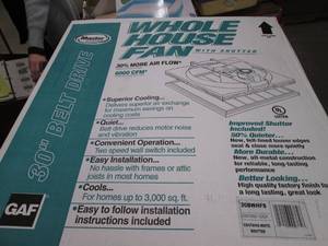 W 30 Belt Drive Whole House Fan ...