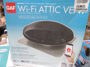 W GAF Wi-Fi Attic Vent (Up to 2,2...